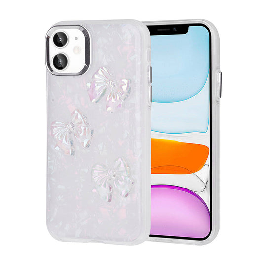 Apple iPhone 11 Kılıf Kabartma Figürlü Parlak Zore Eralli Silikon Kapak Kelebek