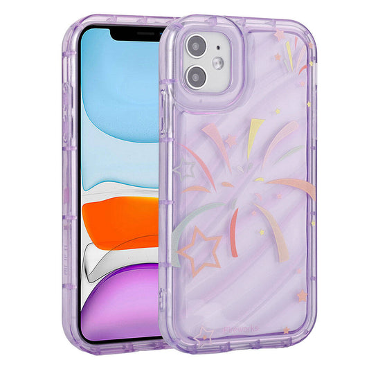 Apple iPhone 11 Kılıf Kamera Korumalı Renkli Airbag Çerçeveli Zore Perla Kapak Mor