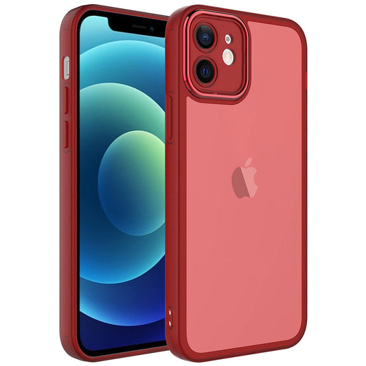 Apple iPhone 11 Kılıf Kamera Korumalı Transparan Zore Post Kapak Kırmızı