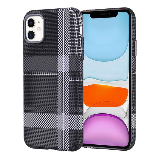 Apple iPhone 11 Kılıf Magsafe Şarj Özellikli Karbon Fiber Görünümlü Zore Nekst Kapak Gri-Siyah