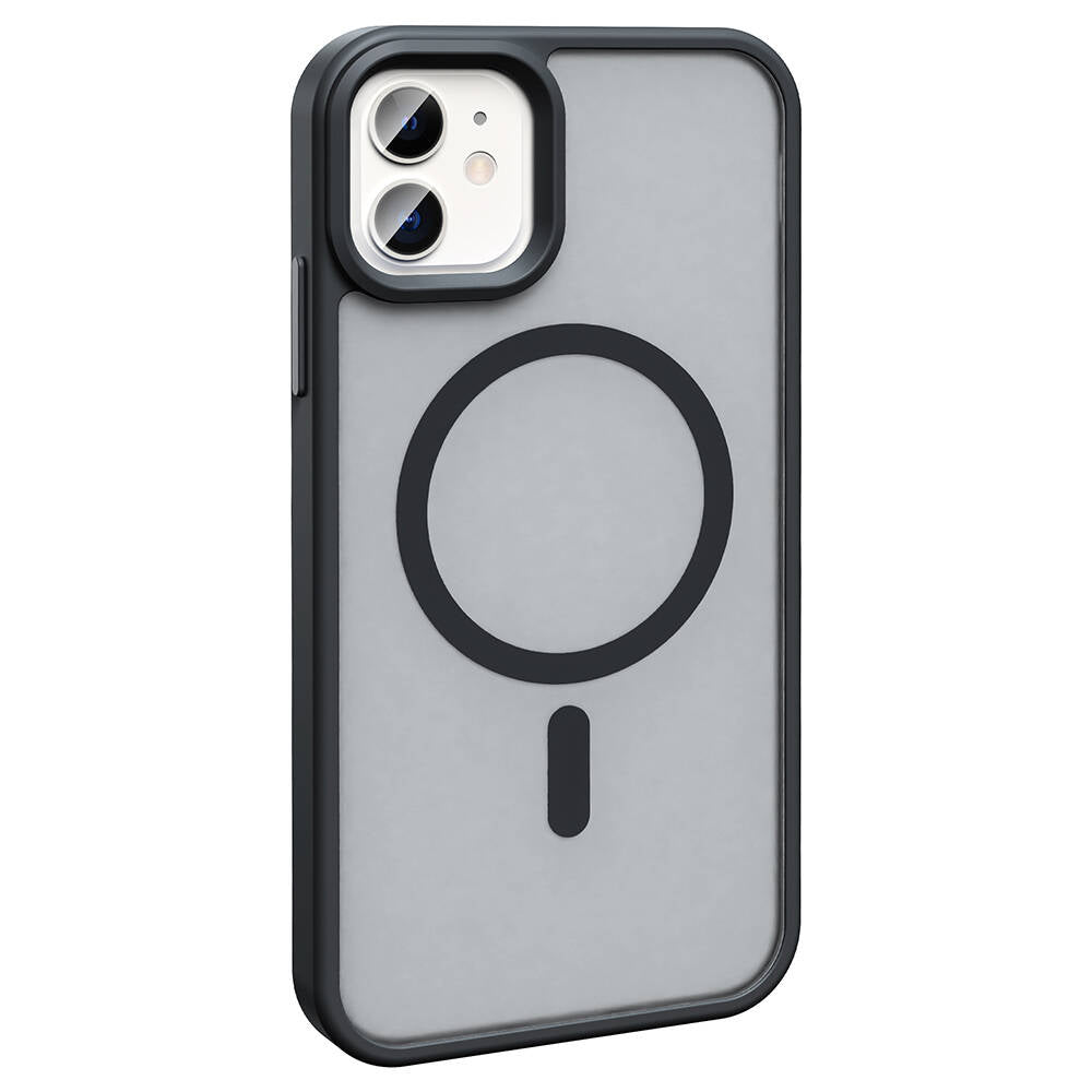 Apple iPhone 11 Kılıf Magsafe Şarj Özellikli Mat Arka Yüzey Zore Sio Kapak Koyu Yeşil