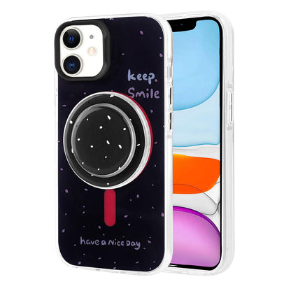 Apple iPhone 11 Kılıf Magsafe Şarj Özellikli Tak-Çıkar Pop Soketli Zore Tiktok Kapak Mavi