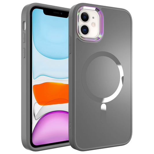 Apple iPhone 11 Kılıf Magsafe Wireless Şarj Özellikli Zore Stil Kapak Siyah
