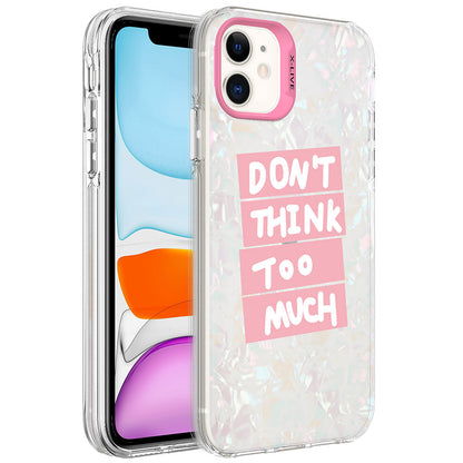 Apple iPhone 11 Kılıf Mermer Desenli Zore Marbello Kapak Pembe