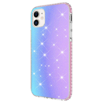 Apple iPhone 11 Kılıf Parlak Renk Geçişli Zore Velle Kapak Pembe