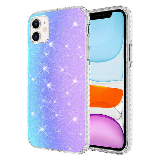 Apple iPhone 11 Kılıf Parlak Renk Geçişli Zore Velle Kapak Beyaz