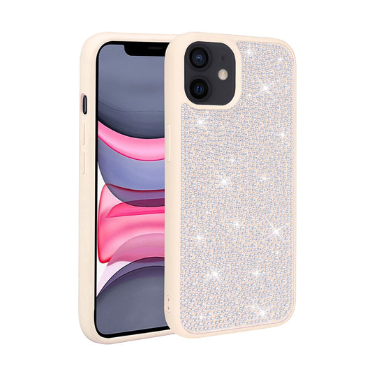 Apple iPhone 11 Kılıf Parlak Taşlı Tasarım Zore Ston Kapak Beyaz