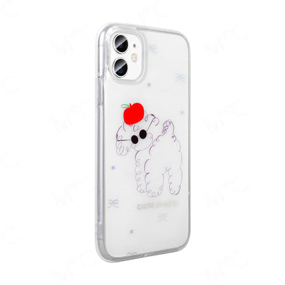 Apple iPhone 11 Kılıf Şeffaf Figürlü Zore Folk Sert Kapak Fiyonk