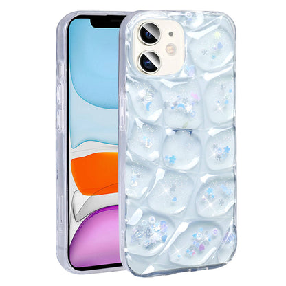 Apple iPhone 11 Kılıf Simli 3D Desenli Zore Hacar Kapak Pembe-Mor