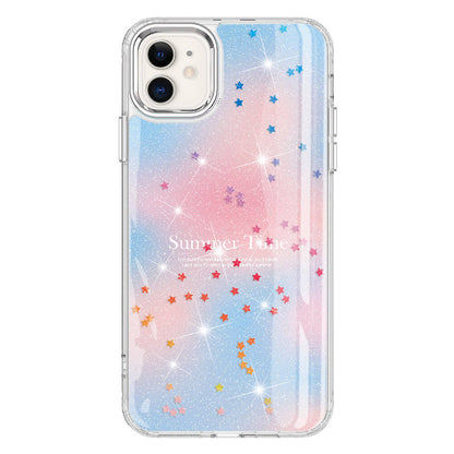 Apple iPhone 11 Kılıf Simli Desenli Parlak Zore Task Kapak Pembe