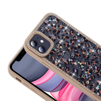 Apple iPhone 11 Kılıf Taşlı ve Simli Tasarım Zore Azra Kapak Gold