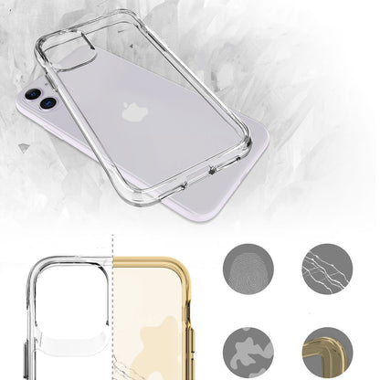 Apple iPhone 11 Kılıf Zore Şeffaf Ultra İnce Airbag Tasarımlı Okka Kapak Renksiz