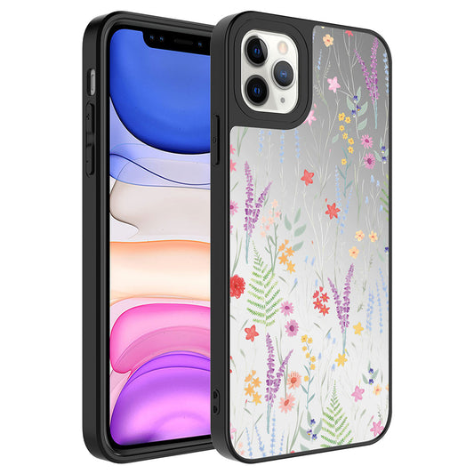 Apple iPhone 11 Pro Max Kılıf Aynalı Desenli Kamera Korumalı Parlak Zore Mirror Kapak Dallar