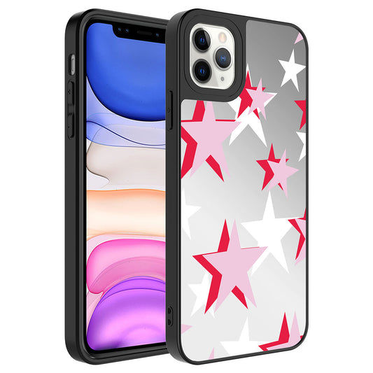 Apple iPhone 11 Pro Max Kılıf Aynalı Desenli Kamera Korumalı Parlak Zore Mirror Kapak Yıldız