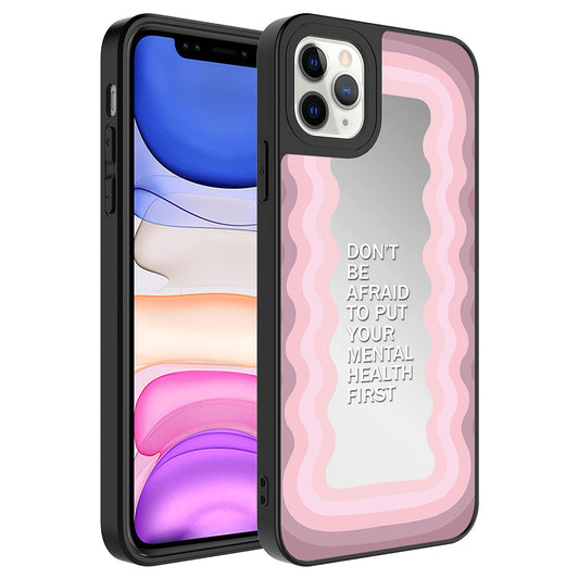 Apple iPhone 11 Pro Max Kılıf Aynalı Desenli Kamera Korumalı Parlak Zore Mirror Kapak Ayna