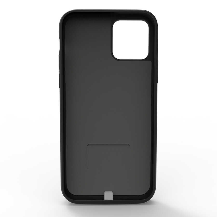 Apple iPhone 11 Pro Zore Standlı Led Göstergeli Şarjlı Kılıf 5000mAh Siyah
