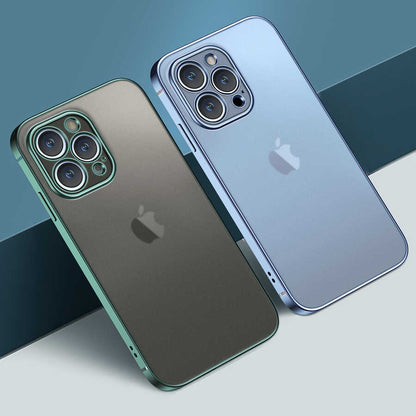 Apple iPhone 12 Kılıf Zore Mat Gbox Kapak Gold