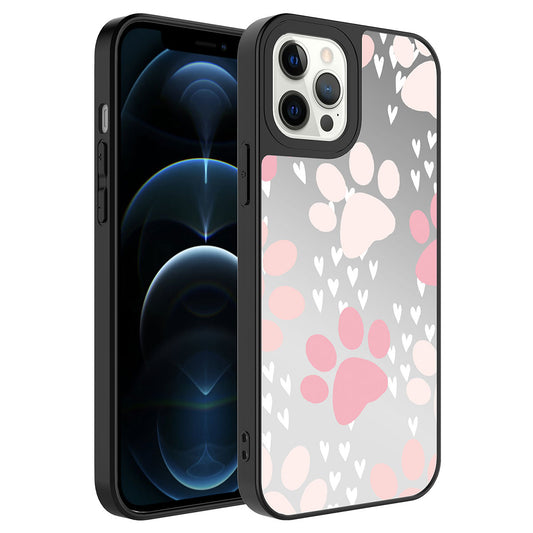 Apple iPhone 12 Pro Kılıf Aynalı Desenli Kamera Korumalı Parlak Zore Mirror Kapak Pati