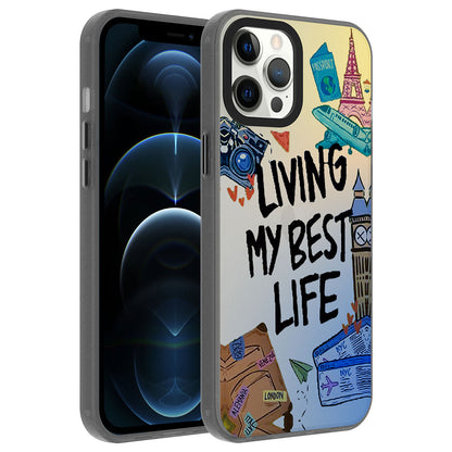 Apple iPhone 12 Pro Kılıf Desenli Zore Dragon Sert Kapak Kelimeler