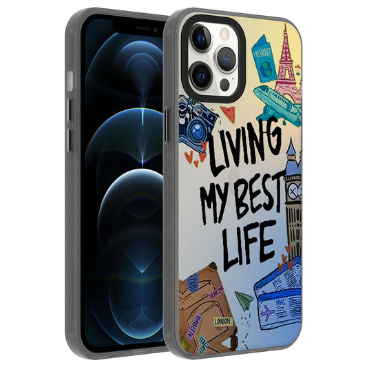 Apple iPhone 12 Pro Kılıf Desenli Zore Dragon Sert Kapak Seyahat