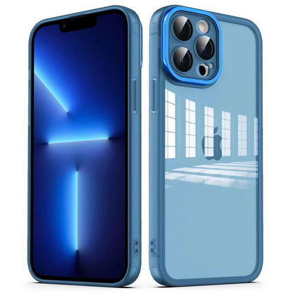 Apple iPhone 12 Pro Kılıf Kamera Korumalı Transparan Zore Post Kapak Kırmızı