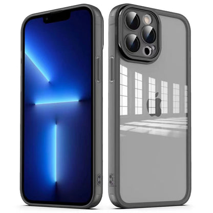 Apple iPhone 12 Pro Kılıf Kamera Korumalı Transparan Zore Post Kapak Siyah