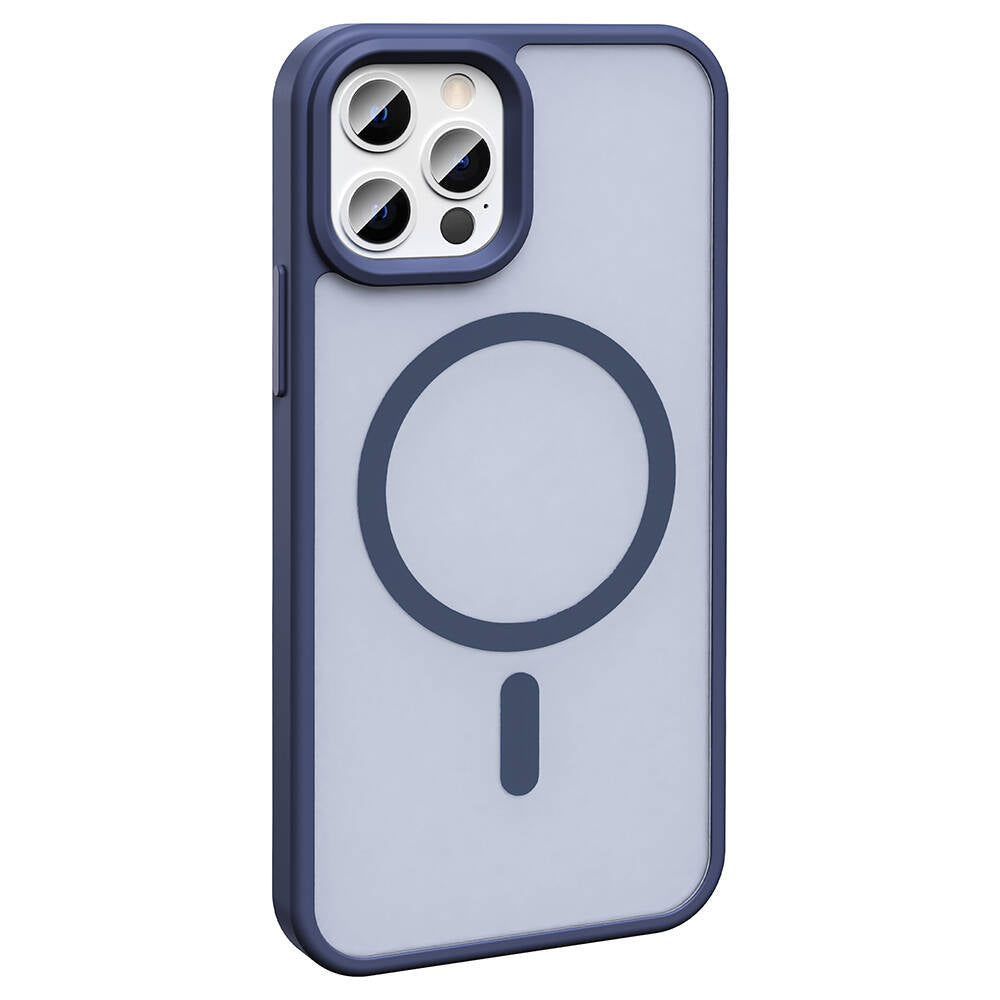 Apple iPhone 12 Pro Kılıf Magsafe Şarj Özellikli Mat Arka Yüzey Zore Sio Kapak Gri