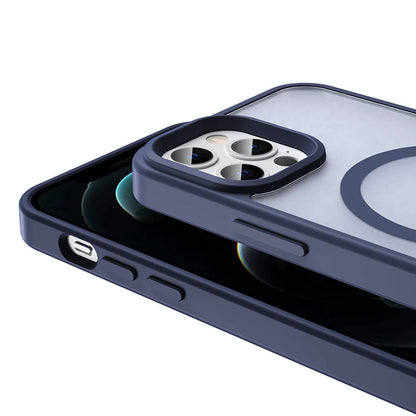 Apple iPhone 12 Pro Kılıf Magsafe Şarj Özellikli Mat Arka Yüzey Zore Sio Kapak Gri