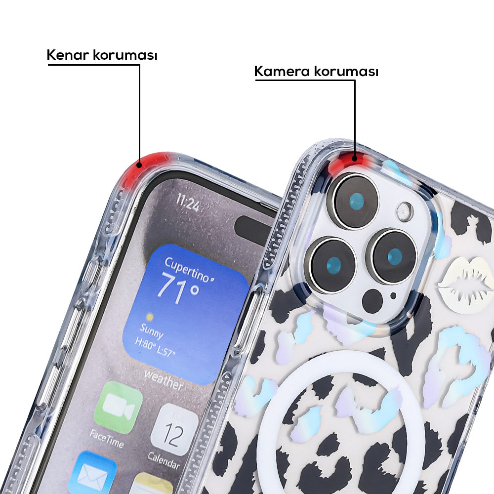 Apple iPhone 12 Pro Kılıf Magsafe Şarj Özellikli Zore Jago Kapak Siyah-Kahverengi