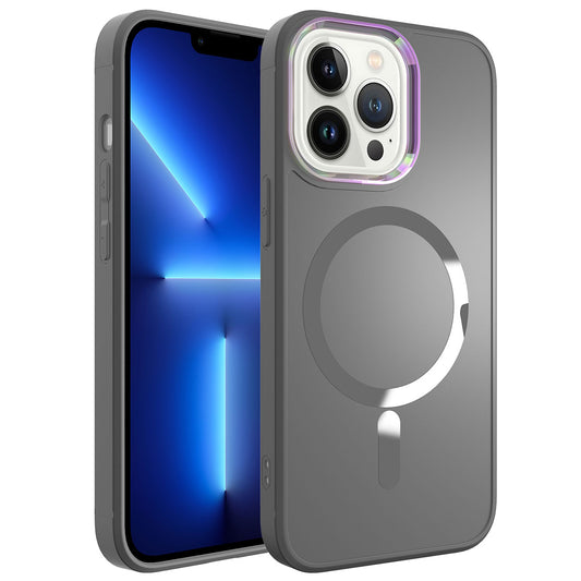 Apple iPhone 12 Pro Kılıf Magsafe Wireless Şarj Özellikli Zore Stil Kapak Siyah