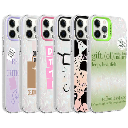 Apple iPhone 12 Pro Kılıf Mermer Desenli Zore Marbello Kapak Pembe