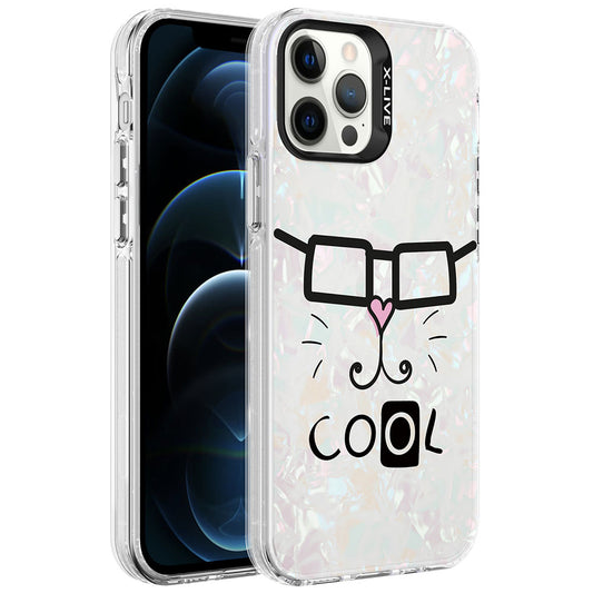 Apple iPhone 12 Pro Kılıf Mermer Desenli Zore Marbello Kapak Beyaz