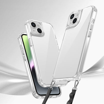 Apple iPhone 13 Kılıf Airbagli Takılabilir Askı Aparatlı Zore Snap Silikon Kapak Şeffaf