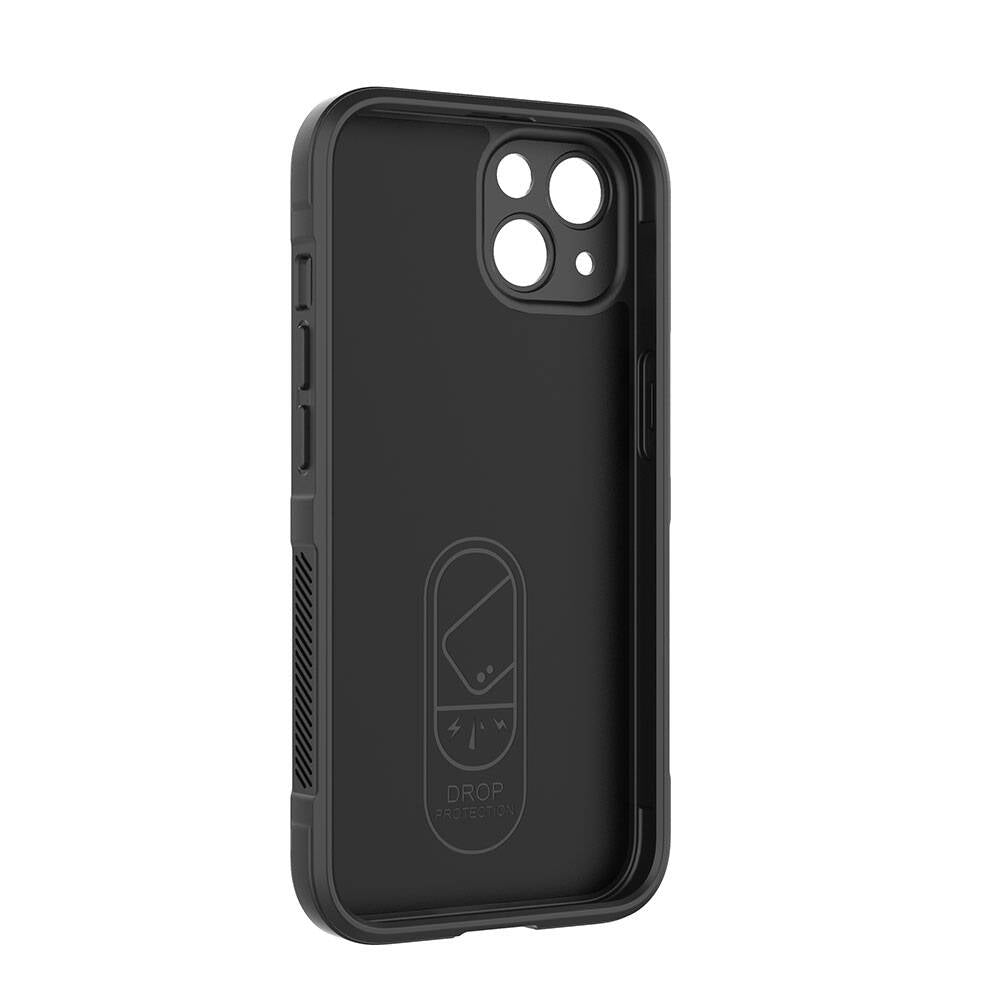 Apple iPhone 13 Kılıf Esnek TPU Oyuklu Arka Yüzey Tasarımlı Zore Etnik Silikon Kapak Kırmızı