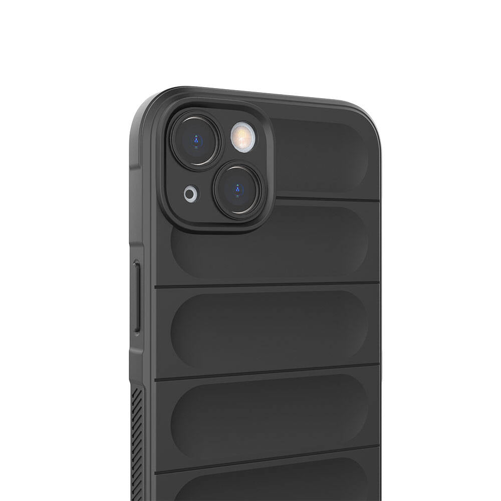 Apple iPhone 13 Kılıf Esnek TPU Oyuklu Arka Yüzey Tasarımlı Zore Etnik Silikon Kapak Kırmızı