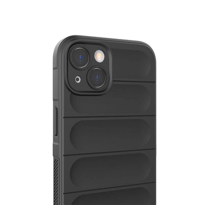 Apple iPhone 13 Kılıf Esnek TPU Oyuklu Arka Yüzey Tasarımlı Zore Etnik Silikon Kapak Kırmızı