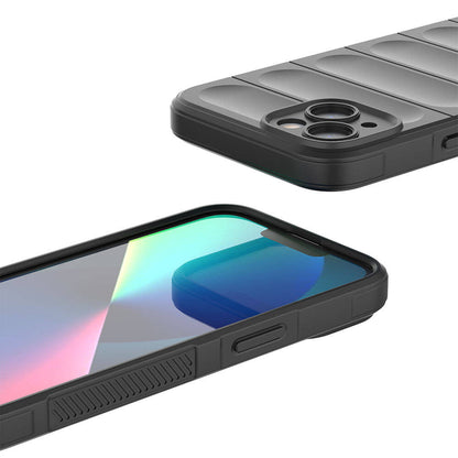 Apple iPhone 13 Kılıf Esnek TPU Oyuklu Arka Yüzey Tasarımlı Zore Etnik Silikon Kapak Kırmızı