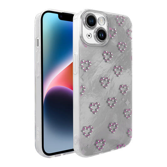 Apple iPhone 13 Kılıf Kamera Korumalı Figürlü Zore Ponti Silikon Kapak Beyaz