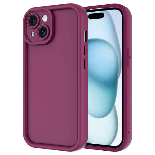 Apple iPhone 13 Kılıf Kamera Korumalı Zore Ananas Kapak Mürdüm
