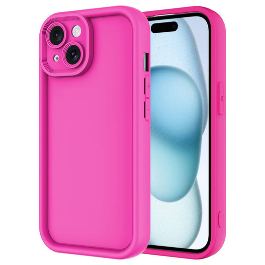 Apple iPhone 13 Kılıf Kamera Korumalı Zore Ananas Kapak Pembe Koyu
