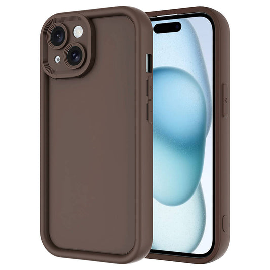 Apple iPhone 13 Kılıf Kamera Korumalı Zore Ananas Kapak Kahverengi