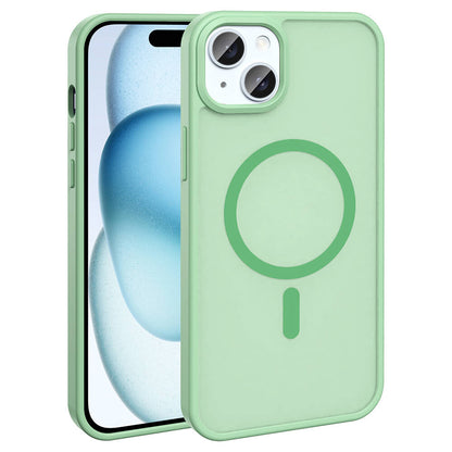 Apple iPhone 13 Kılıf Magsafe Şarj Özellikli Mat Arka Yüzey Zore Sio Kapak Siyah