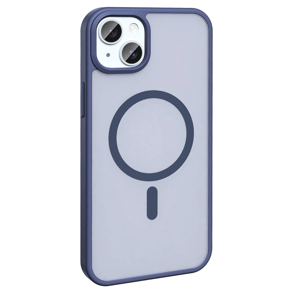 Apple iPhone 13 Kılıf Magsafe Şarj Özellikli Mat Arka Yüzey Zore Sio Kapak Siyah