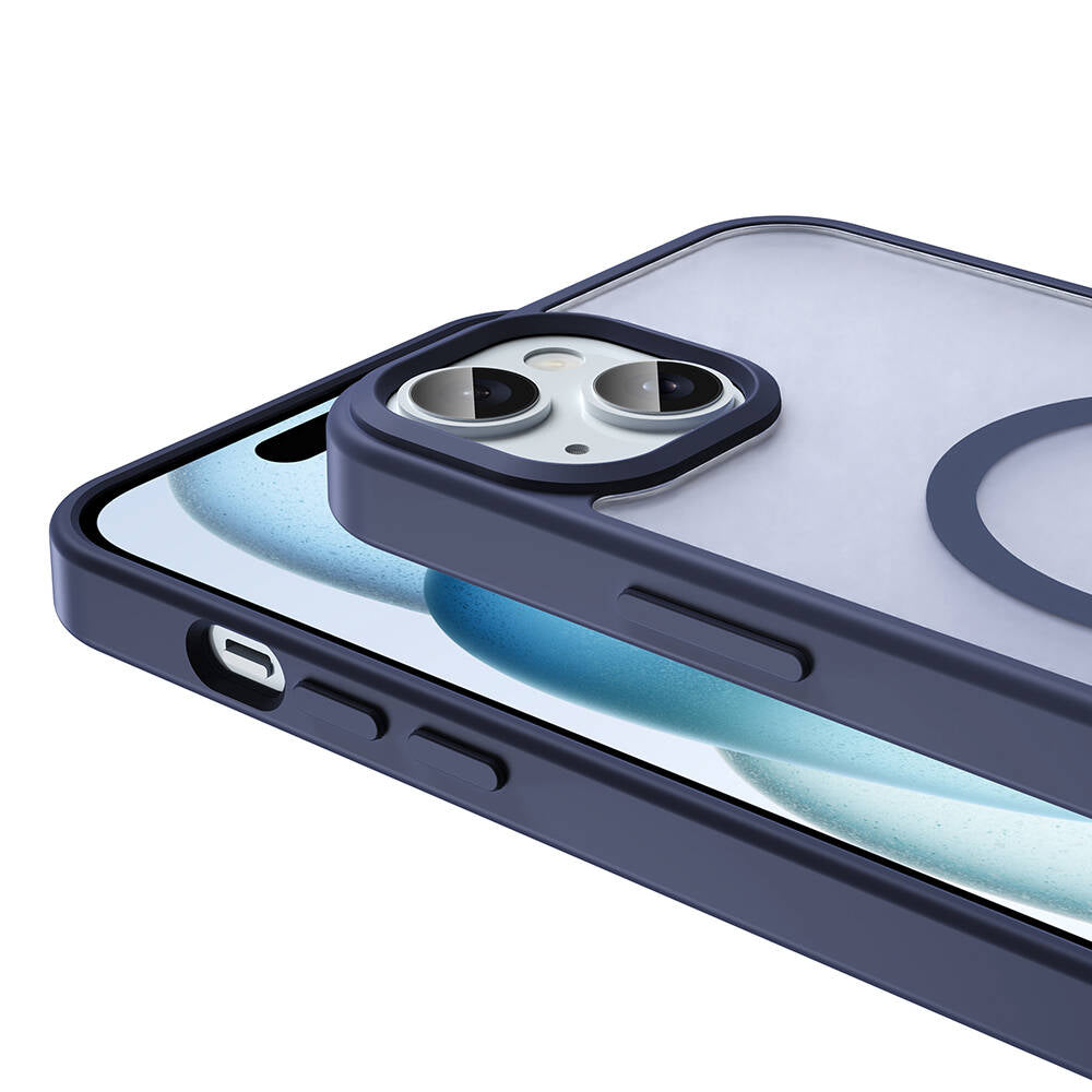 Apple iPhone 13 Kılıf Magsafe Şarj Özellikli Mat Arka Yüzey Zore Sio Kapak Siyah