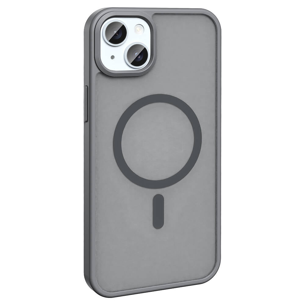 Apple iPhone 13 Kılıf Magsafe Şarj Özellikli Mat Arka Yüzey Zore Sio Kapak Siyah
