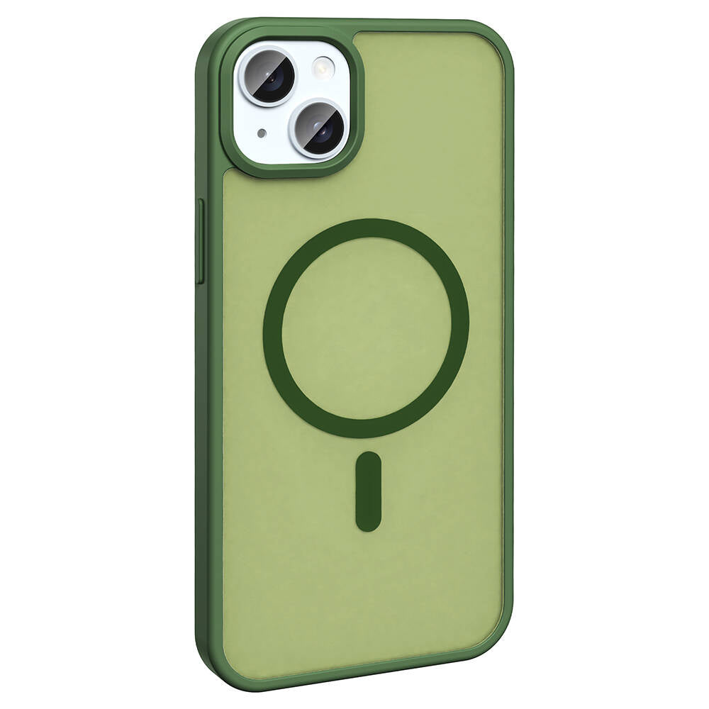 Apple iPhone 13 Kılıf Magsafe Şarj Özellikli Mat Arka Yüzey Zore Sio Kapak Siyah