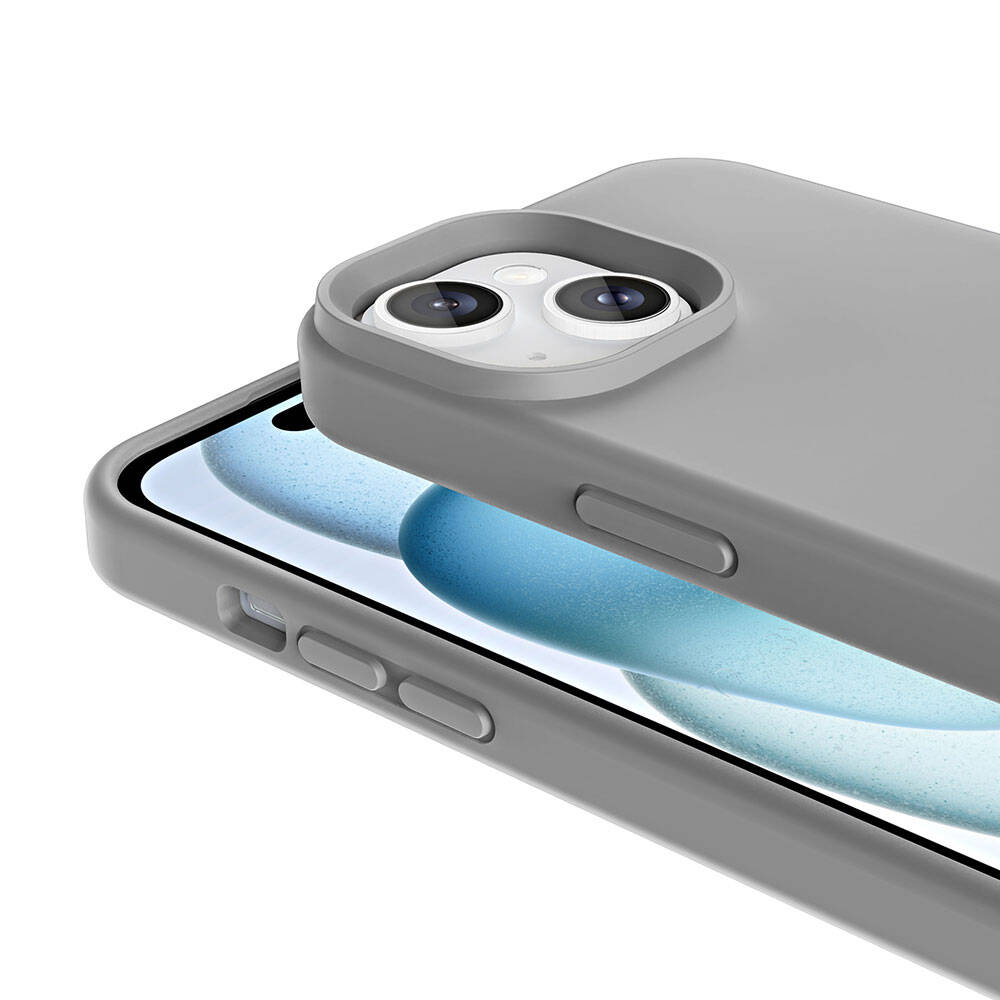 Apple iPhone 13 Kılıf Magsafe Şarj Özellikli Sıvı Teknolojili Silinebilir Sert Zore Kivi Kapak Derin Mor