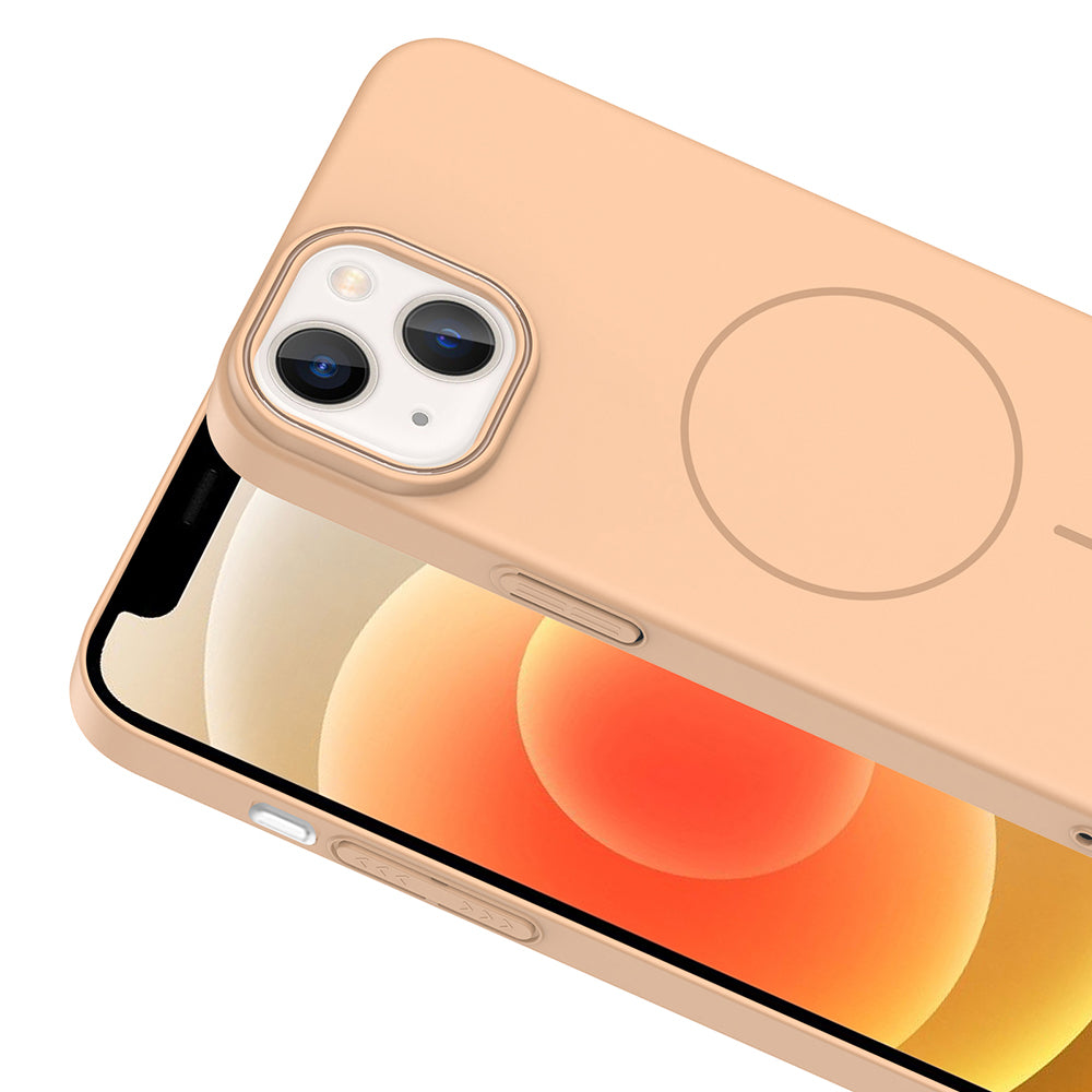 Apple iPhone 13 Kılıf Magsafe Şarj Özellikli Zore Ruby Sert Kapak Lacivert