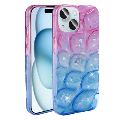 Apple iPhone 13 Kılıf Simli 3D Desenli Zore Hacar Kapak Beyaz