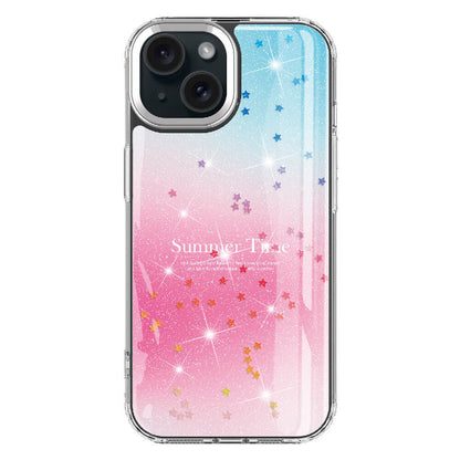 Apple iPhone 13 Kılıf Simli Desenli Parlak Zore Task Kapak Pembe